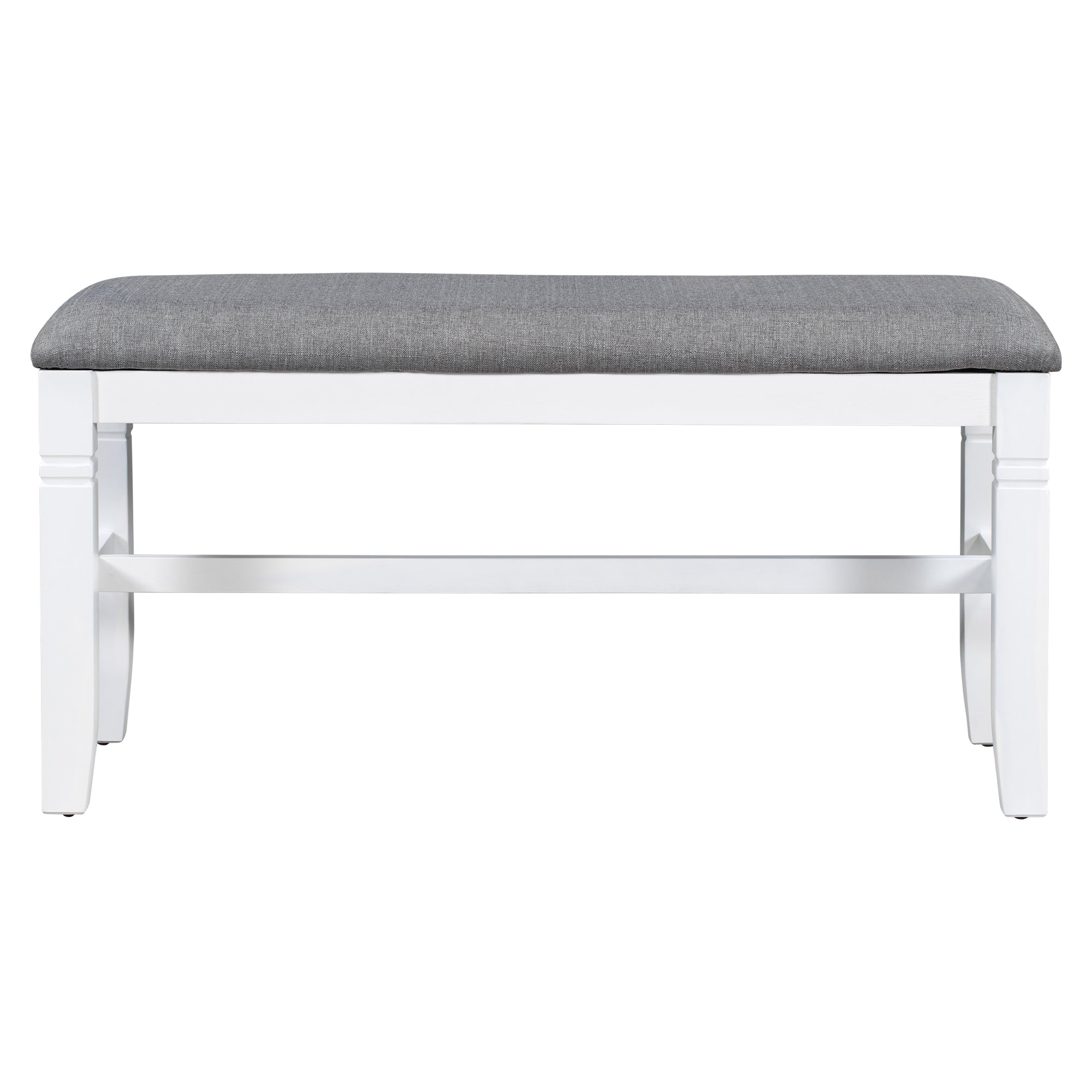6-Piece Farmhouse Dining Table Set – Gray & White