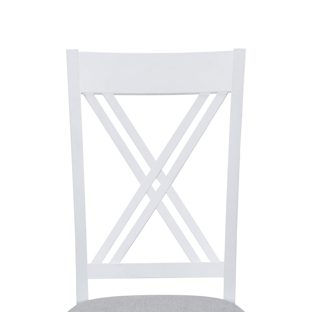 5-Piece Minimalist Dining Table Set – White