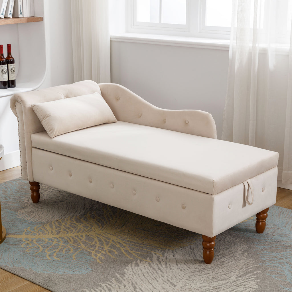 Beige Chaise Lounge