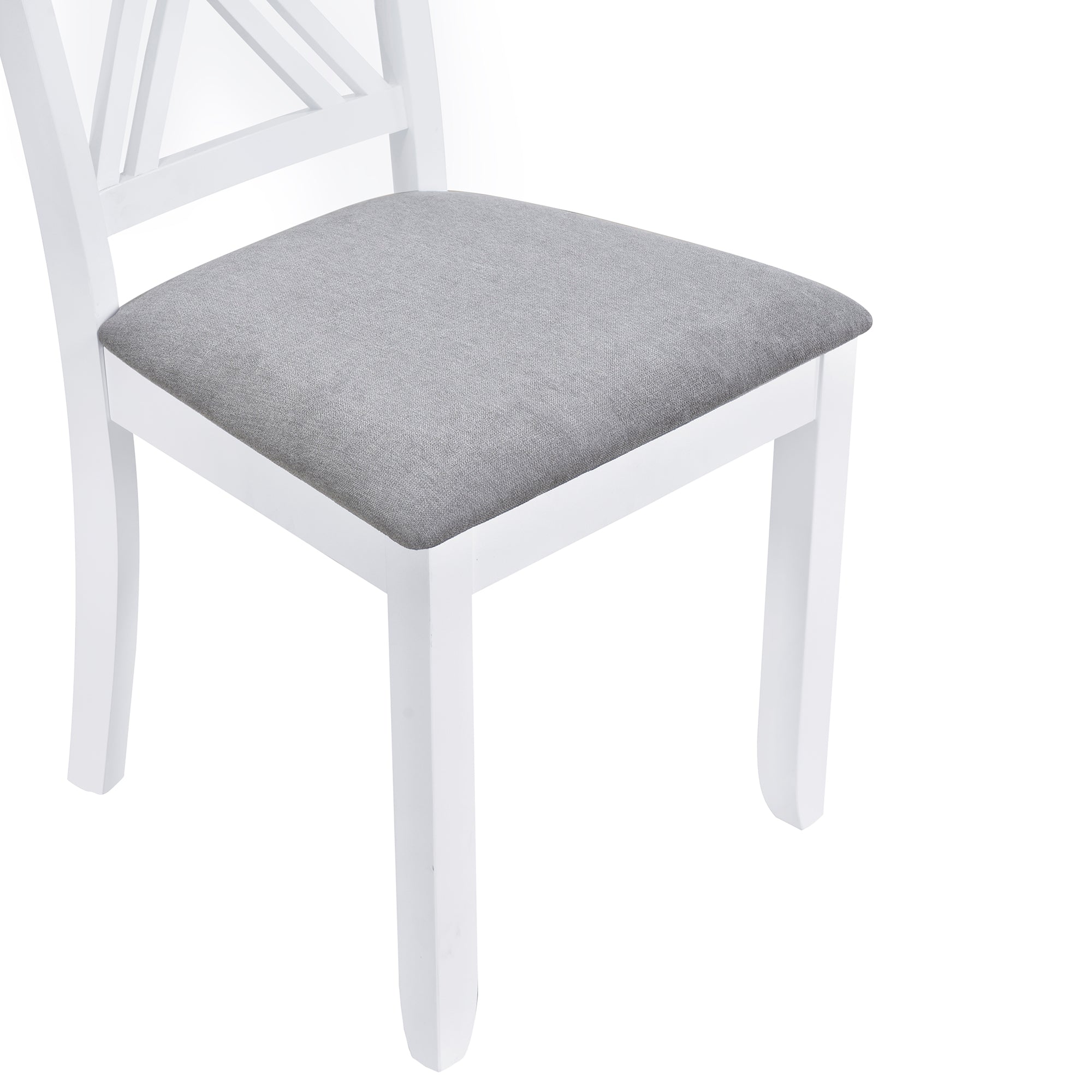 5-Piece Minimalist Dining Table Set – White
