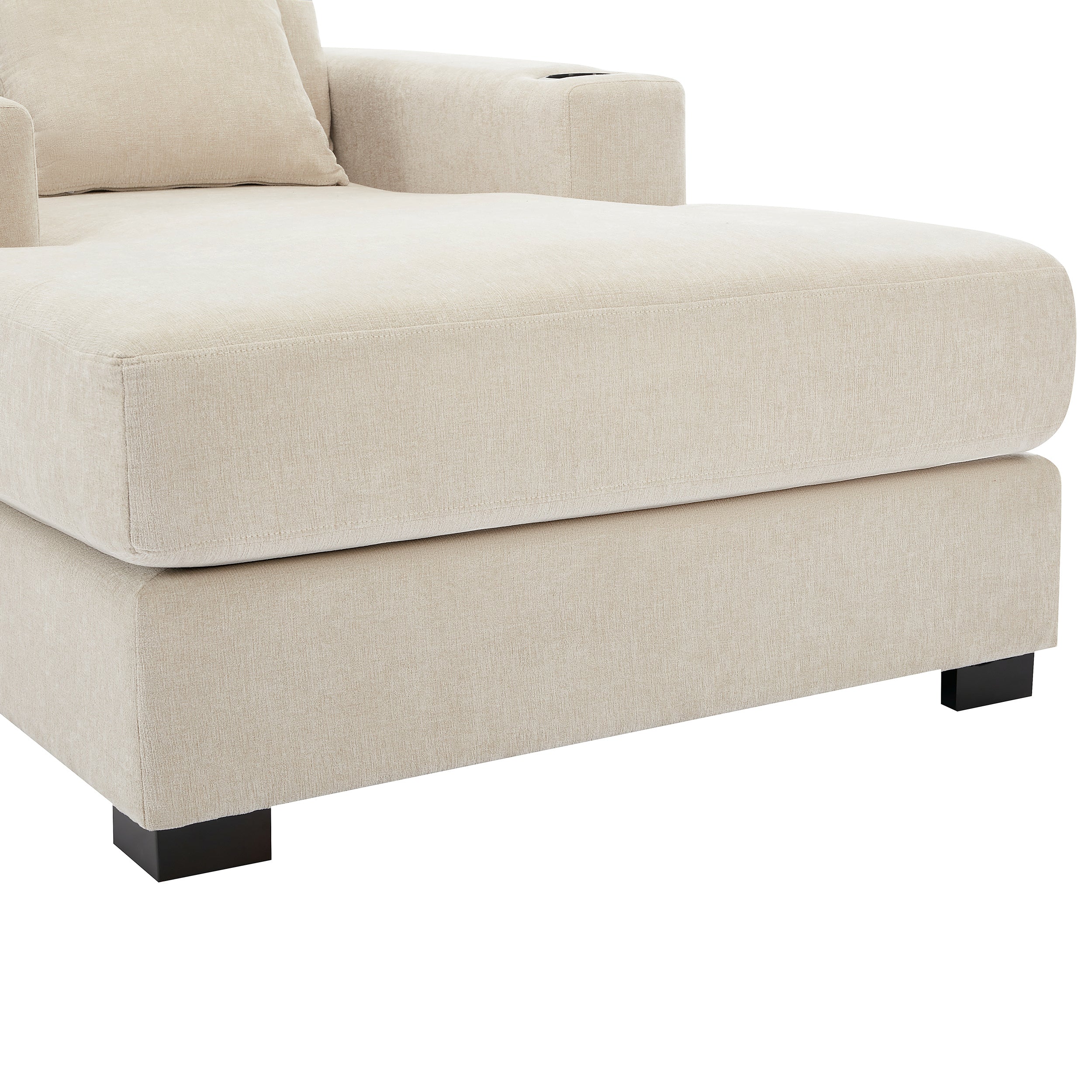 Oversized Chaise Lounger – Cream