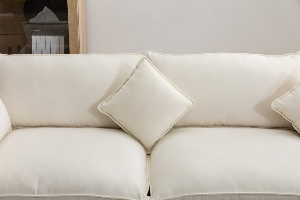 3-Seater L-Shaped Modular Sectional Sofa with Ottoman