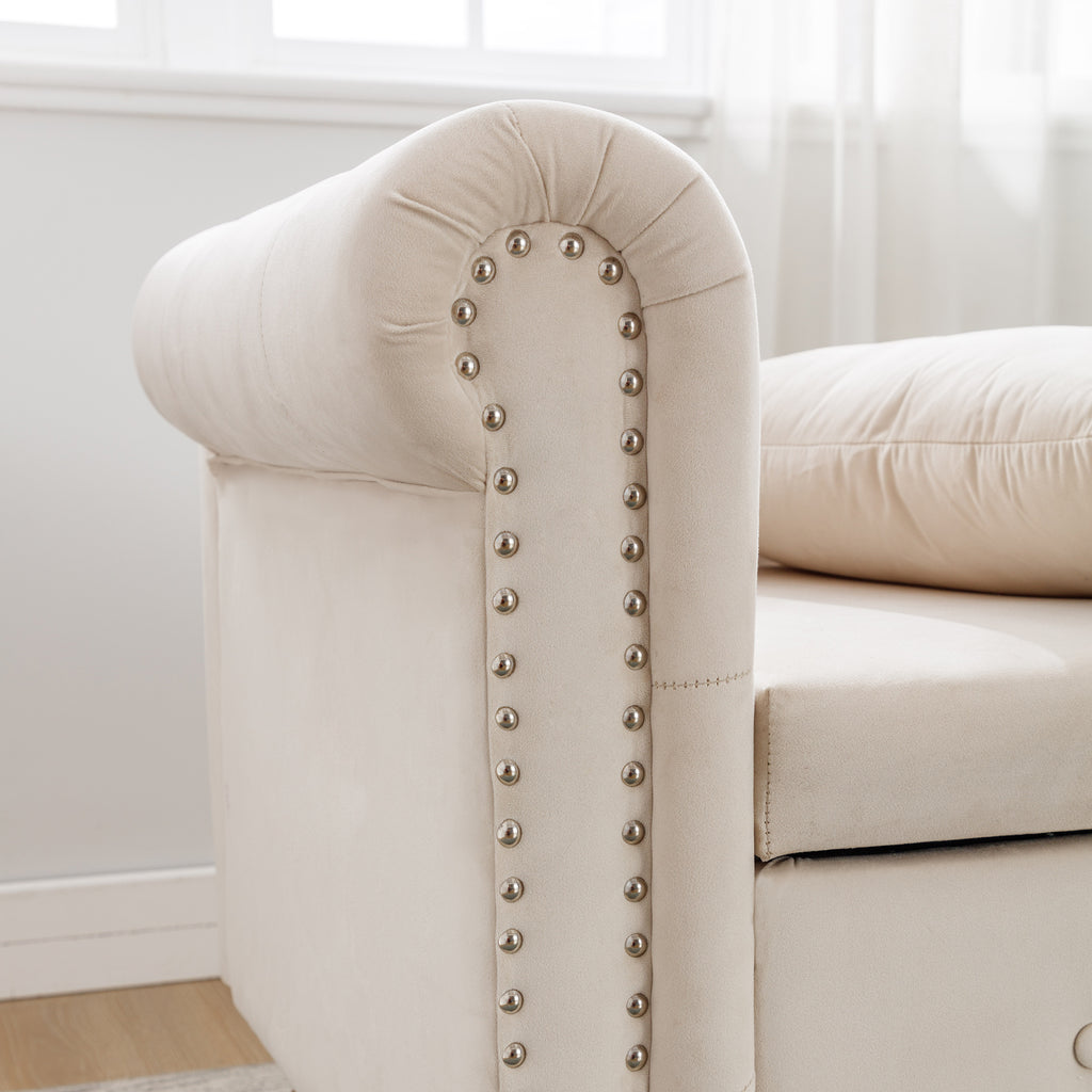 Beige Chaise Lounge