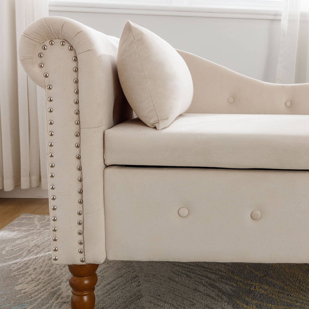 Beige Chaise Lounge