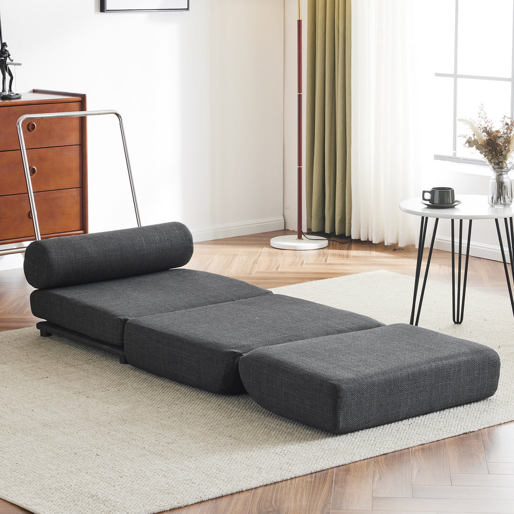 Foldable Sofa Bed Chair – Dark Grey