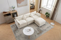3-Seater L-Shaped Modular Sectional Sofa with Ottoman