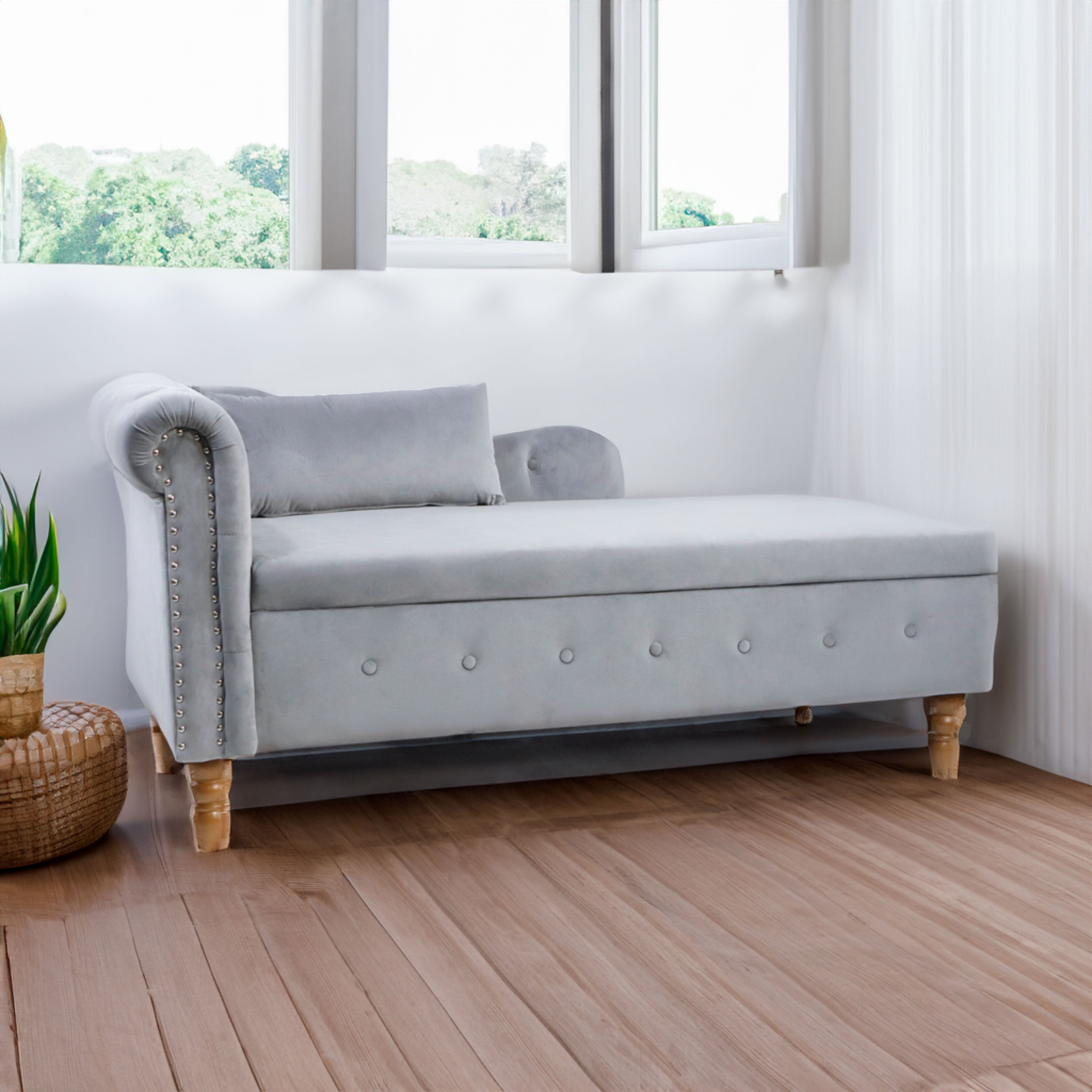 Grey Chaise Lounge