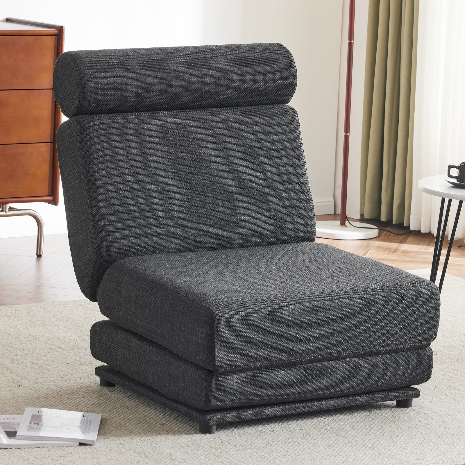 Foldable Sofa Bed Chair – Dark Grey