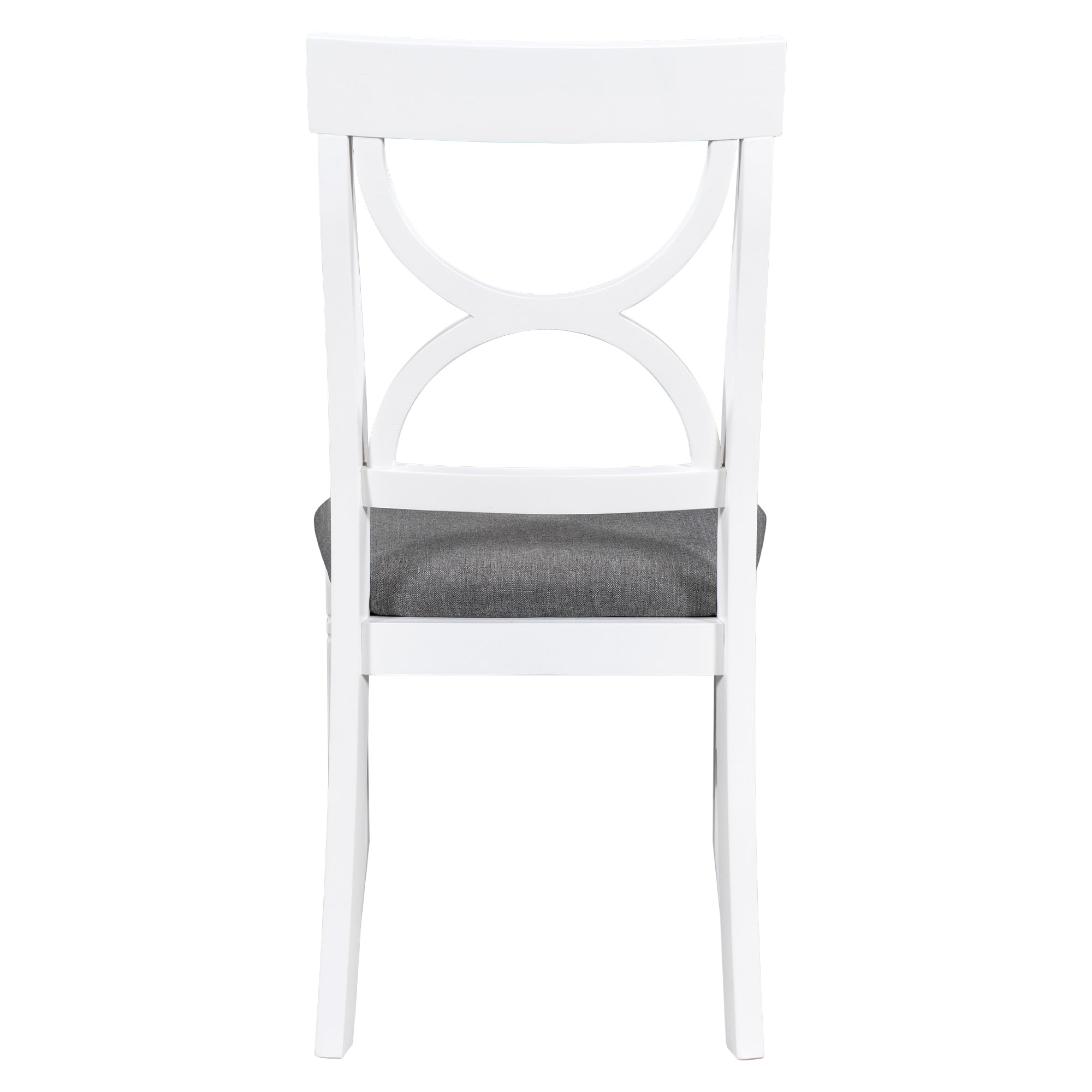 6-Piece Farmhouse Dining Table Set – Gray & White
