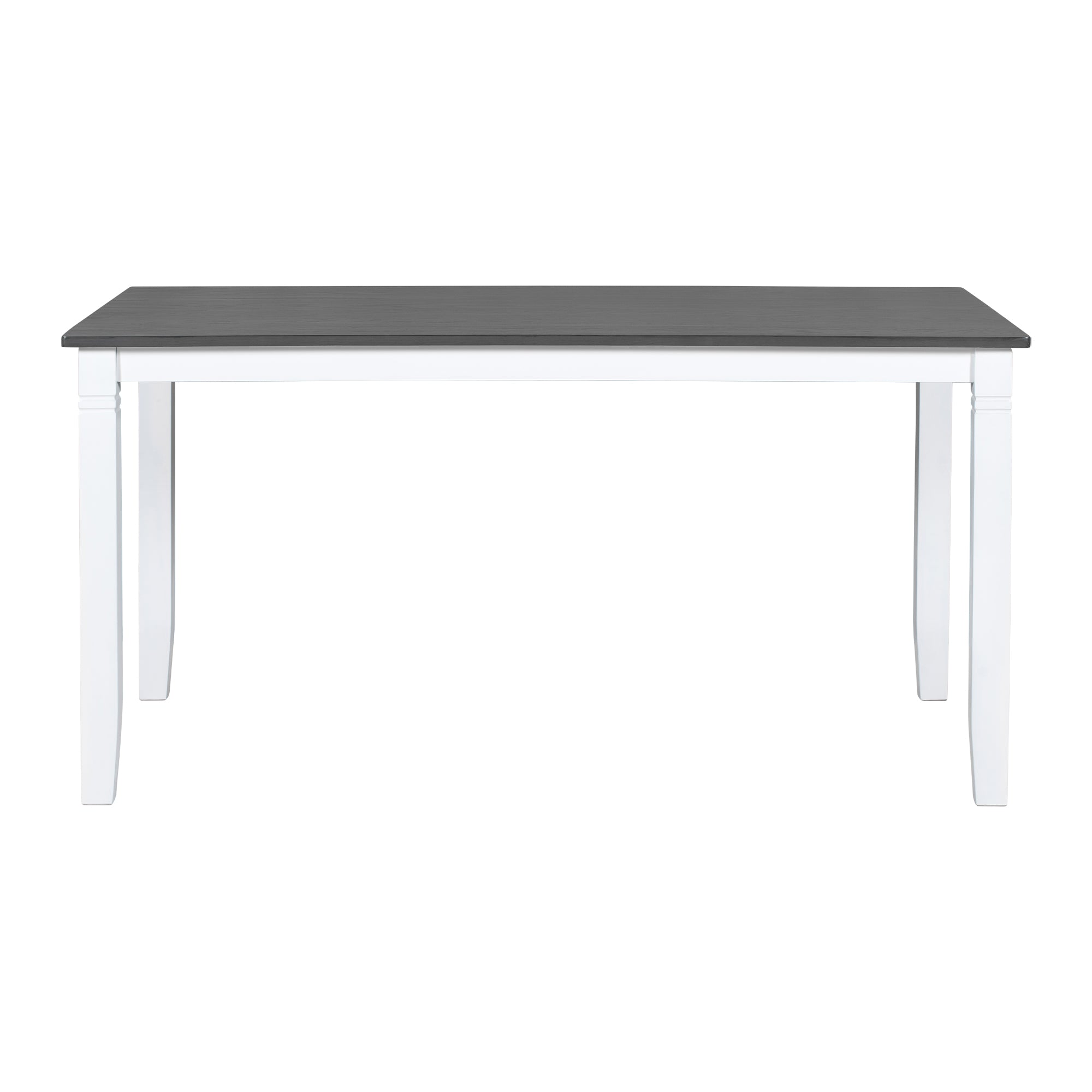 6-Piece Farmhouse Dining Table Set – Gray & White