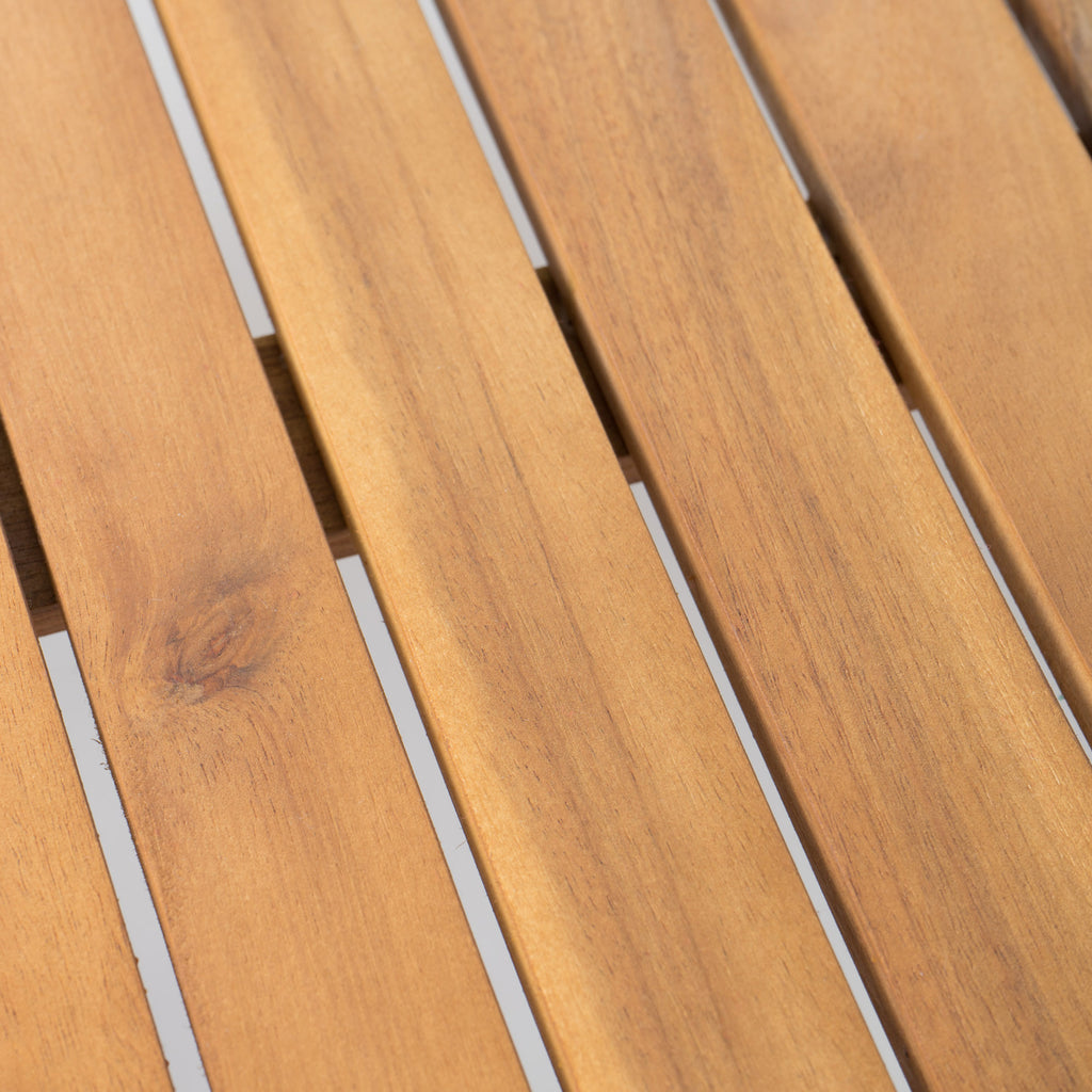 4-Piece Outdoor Pool Set – Table, 2 Chairs & Loveseat | Acacia Wood