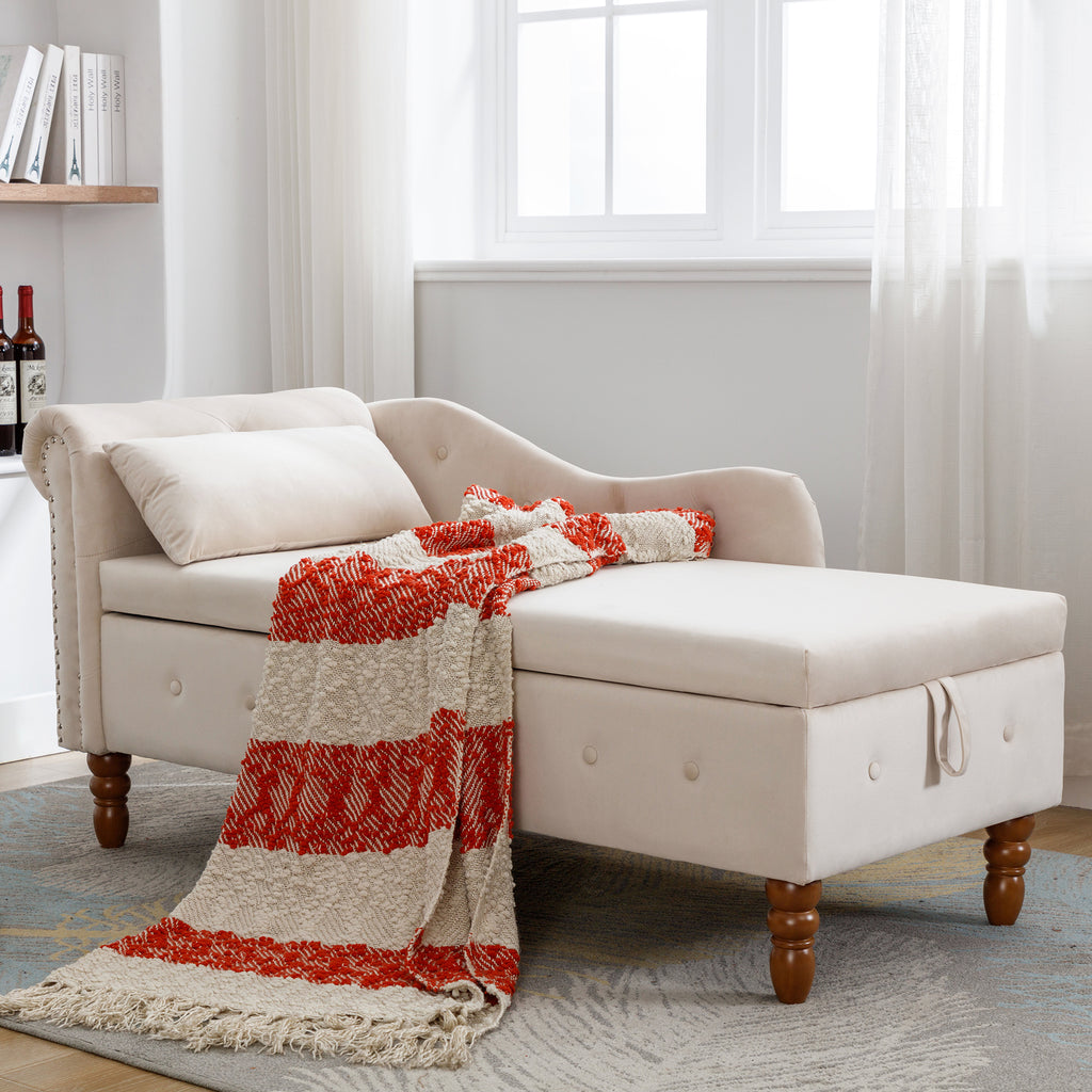 Beige Chaise Lounge