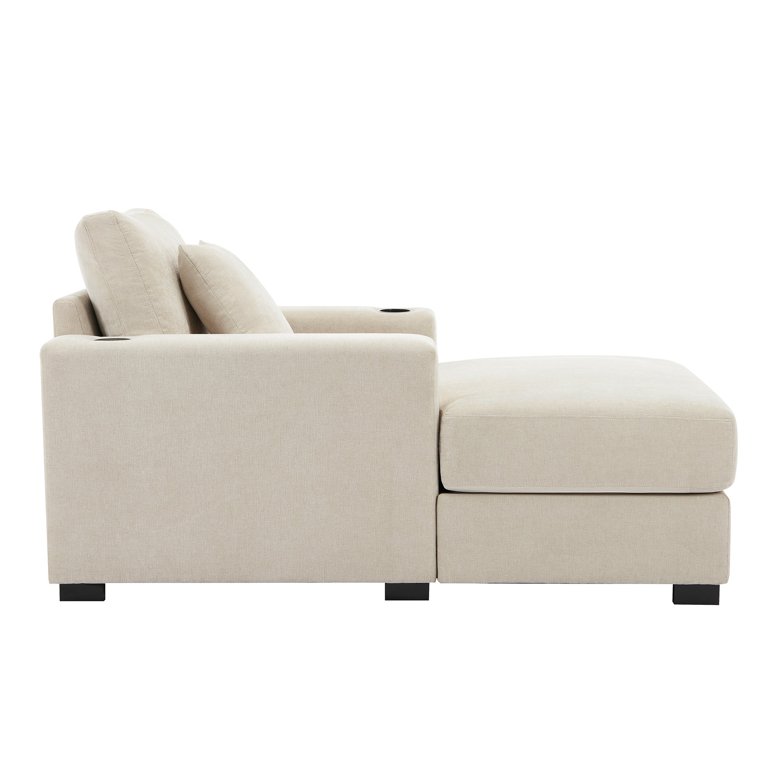 Oversized Chaise Lounger – Cream
