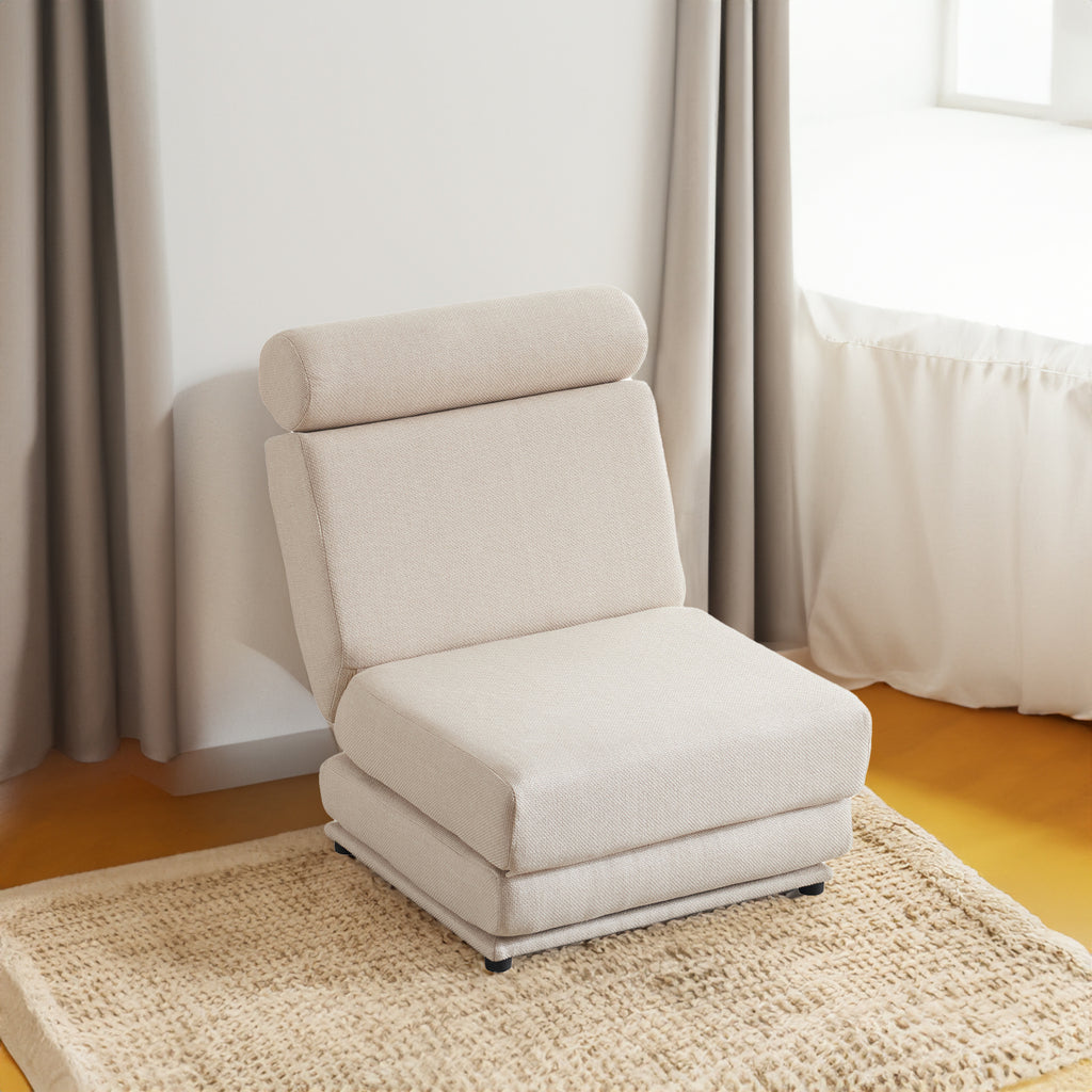 Foldable Sofa Bed Chair – Cream White