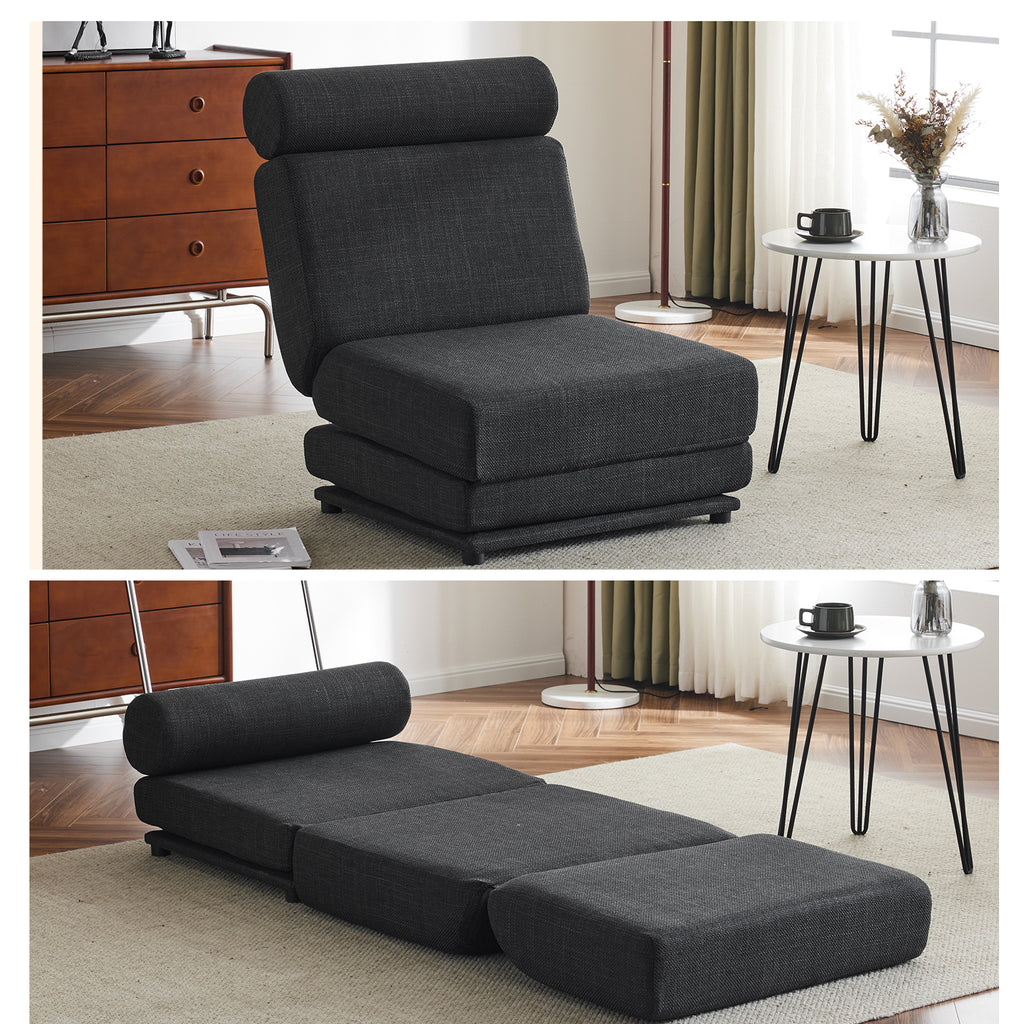 Foldable Sofa Bed Chair – Dark Grey