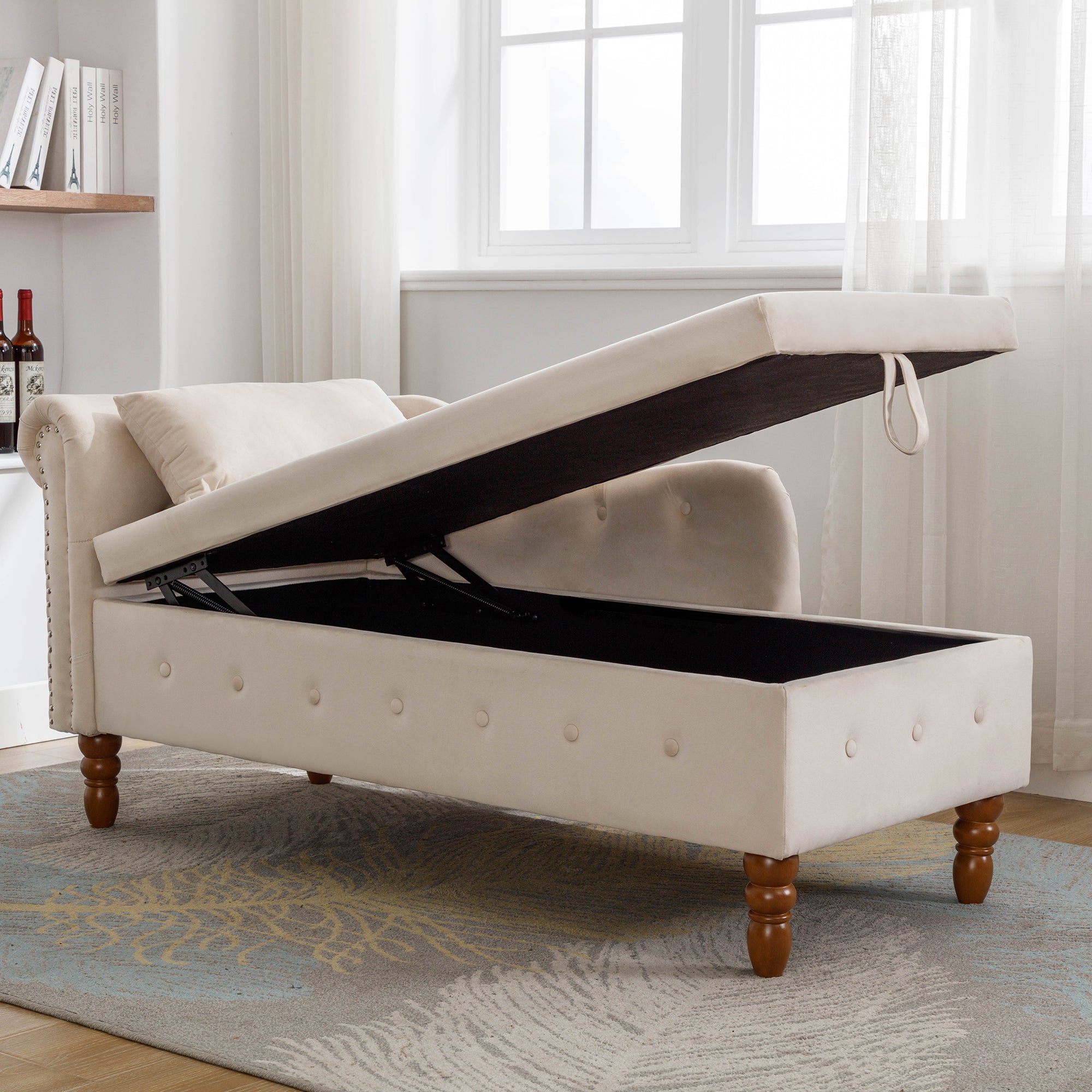 Beige Chaise Lounge