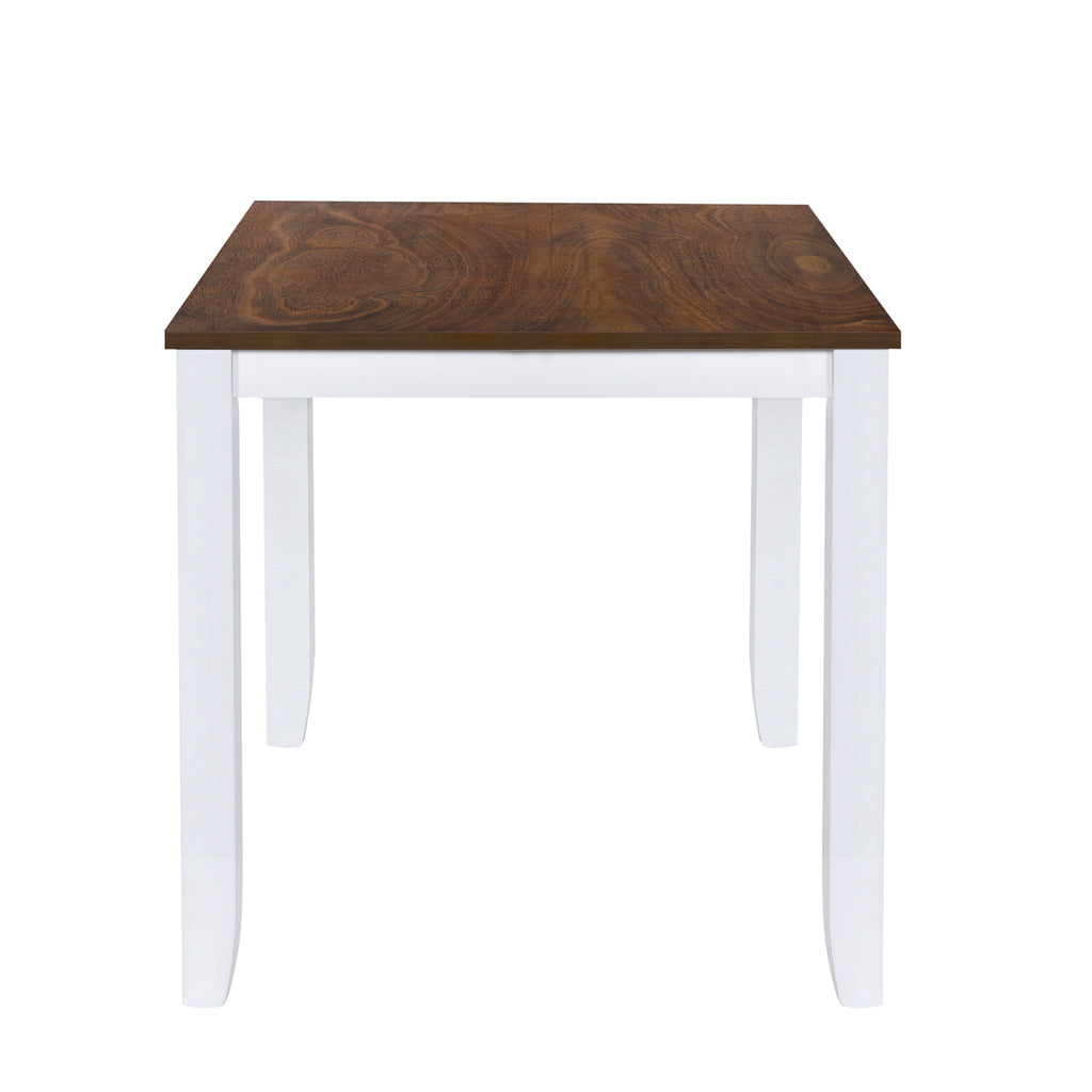 5-Piece Minimalist Dining Table Set – White
