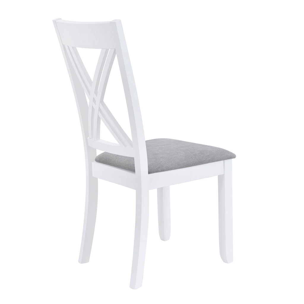 5-Piece Minimalist Dining Table Set – White