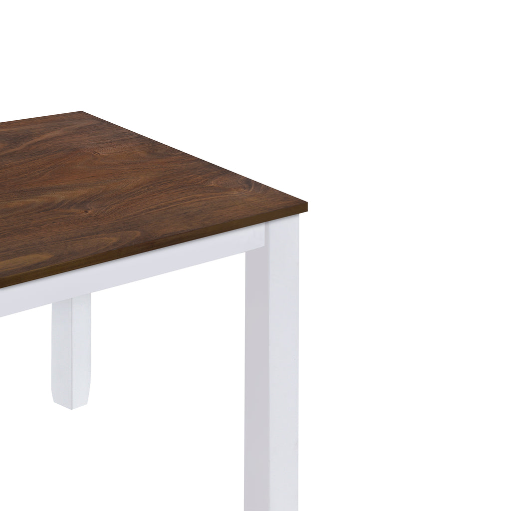 5-Piece Minimalist Dining Table Set – White
