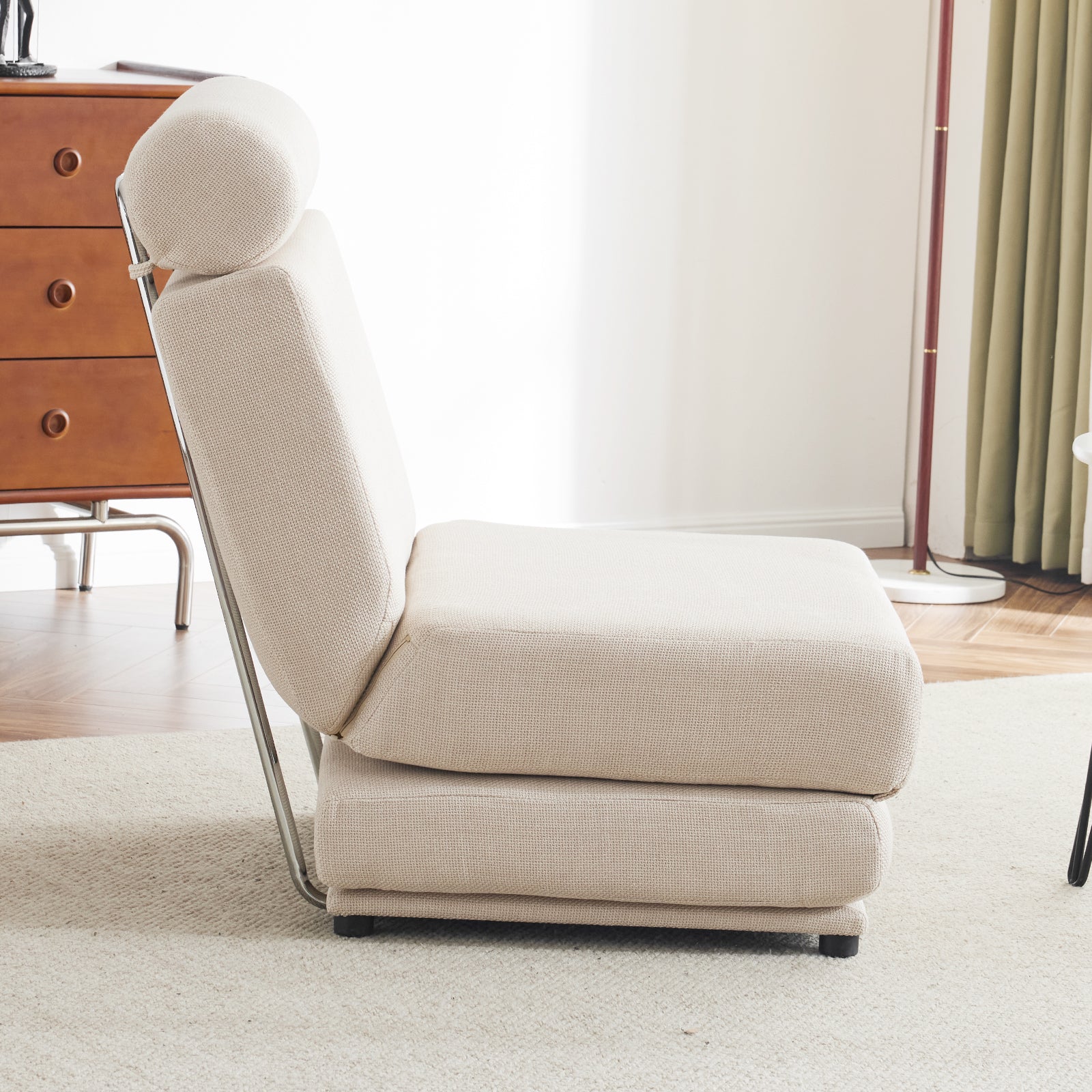 Foldable Sofa Bed Chair – Cream White