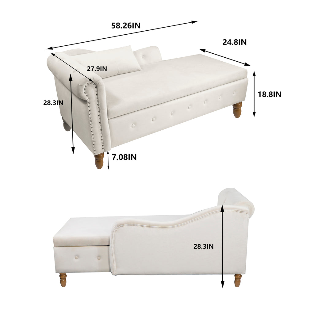 Beige Chaise Lounge