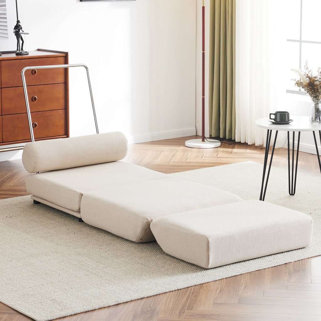 Foldable Sofa Bed Chair – Cream White
