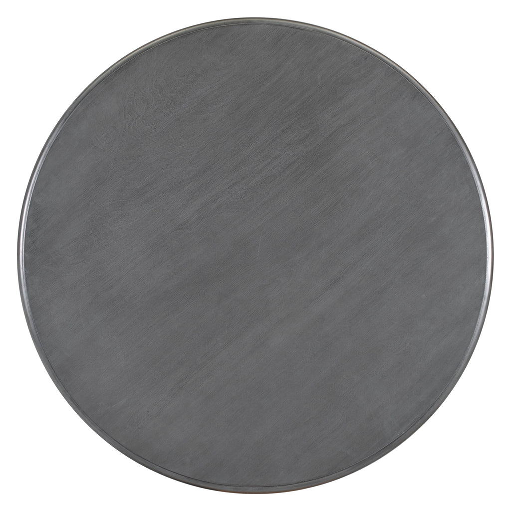 5-Piece Retro Round Dining Table Set – Dark Gray
