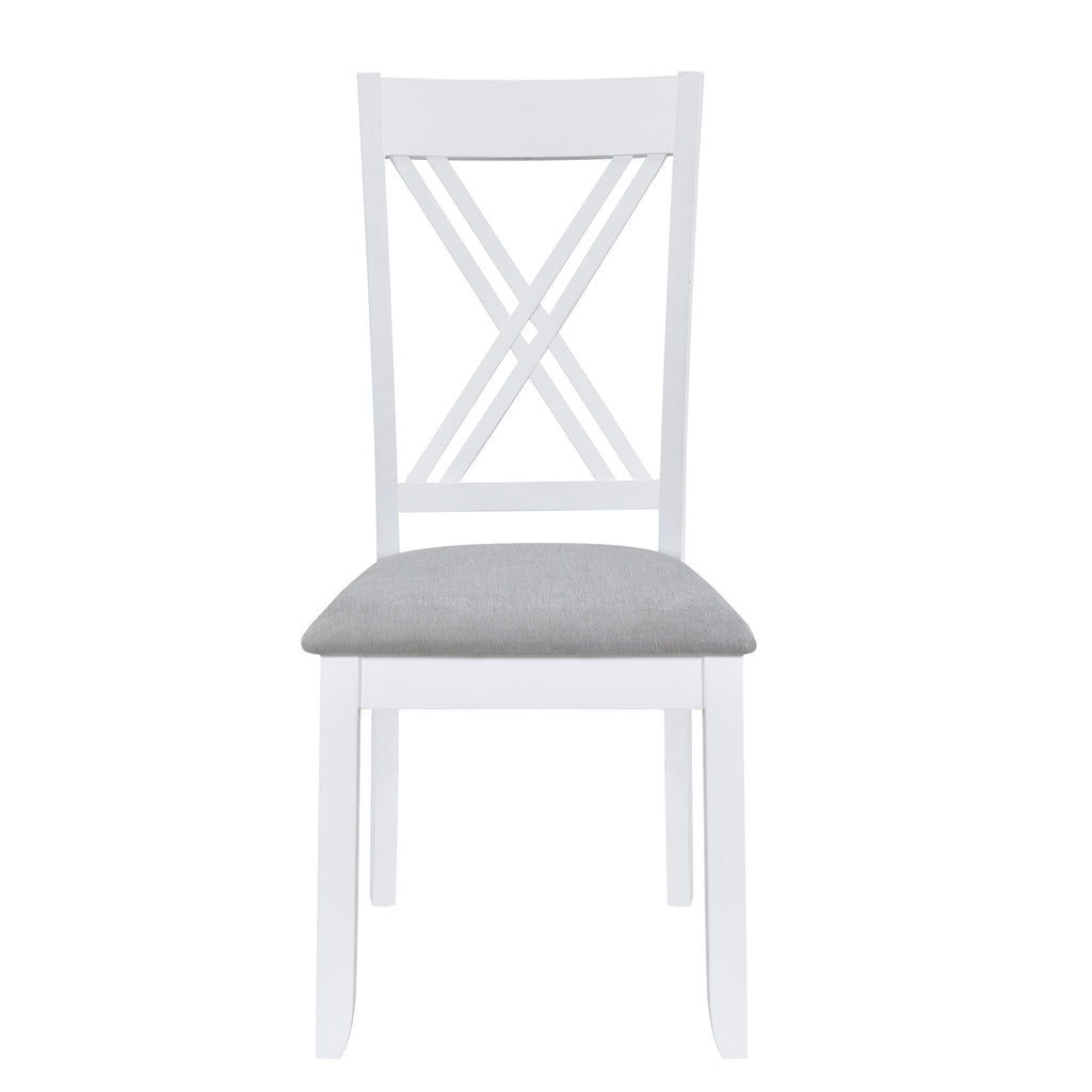 5-Piece Minimalist Dining Table Set – White