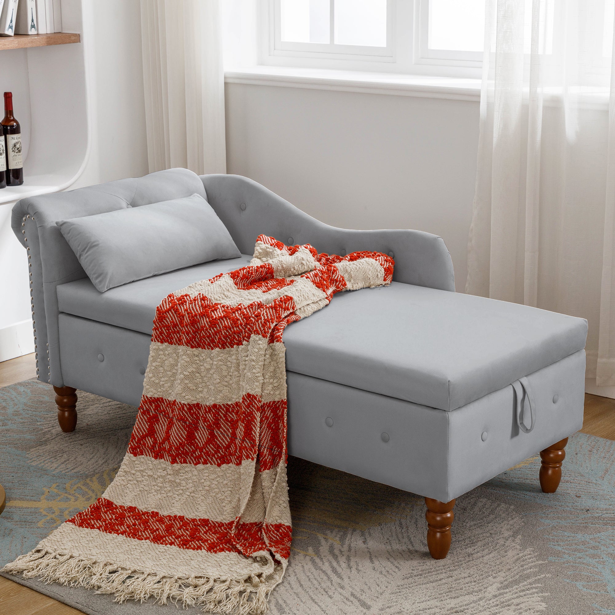 Grey Chaise Lounge