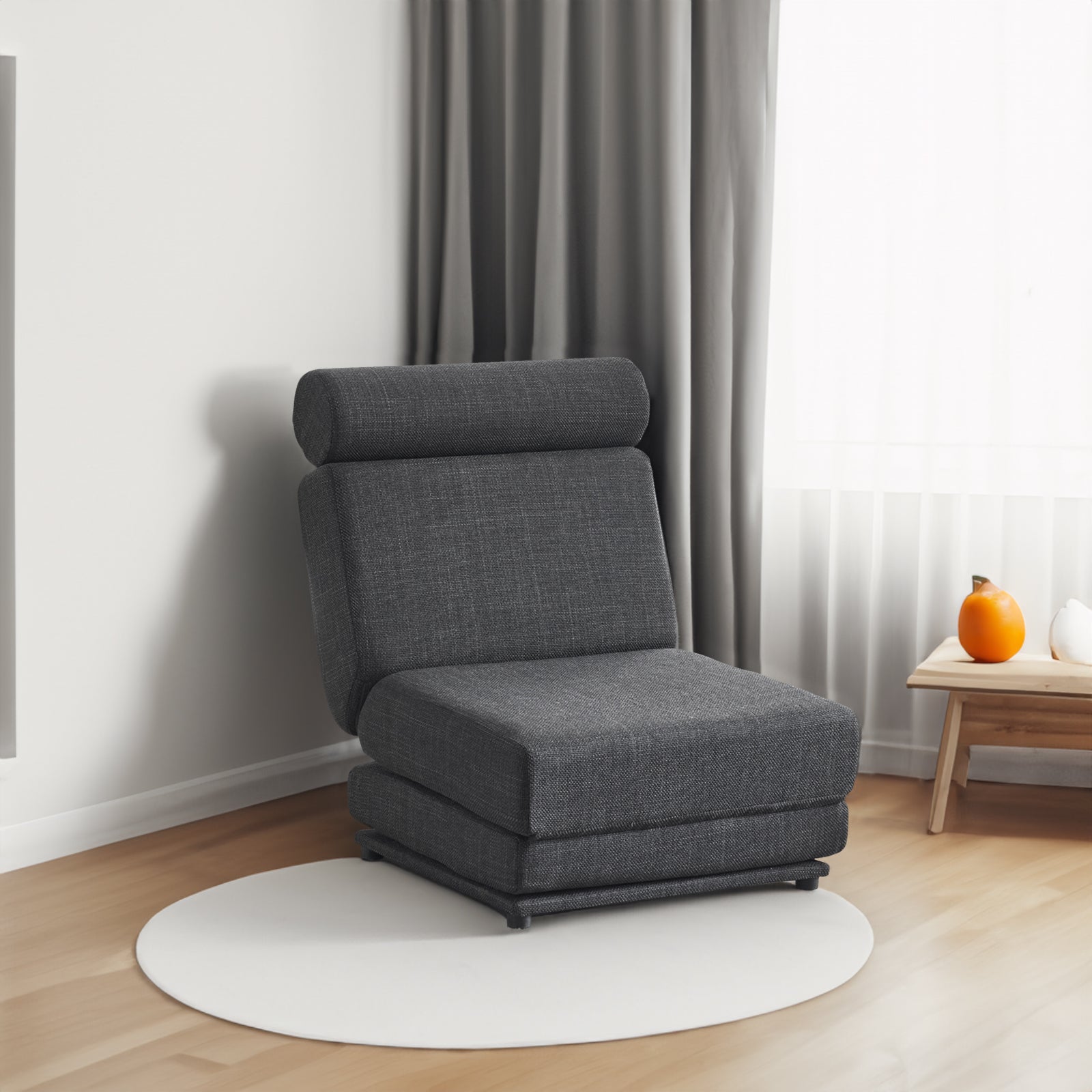 Foldable Sofa Bed Chair – Dark Grey